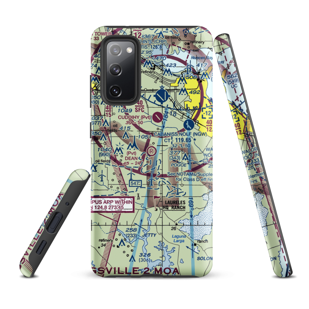 Dean Airport (69TA) VFR Sectional Samsung Phone Case Samsung Galaxy S20 FE model shown
