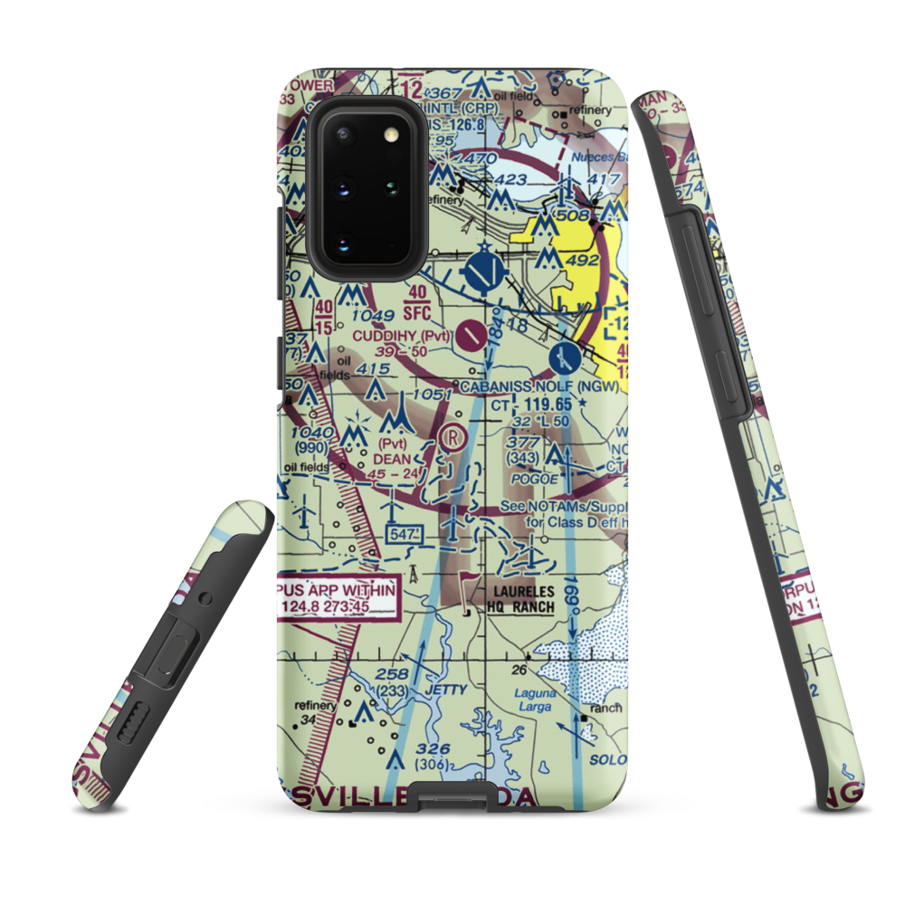 Dean Airport (69TA) VFR Sectional Samsung Phone Case Samsung Galaxy S20 Plus model shown