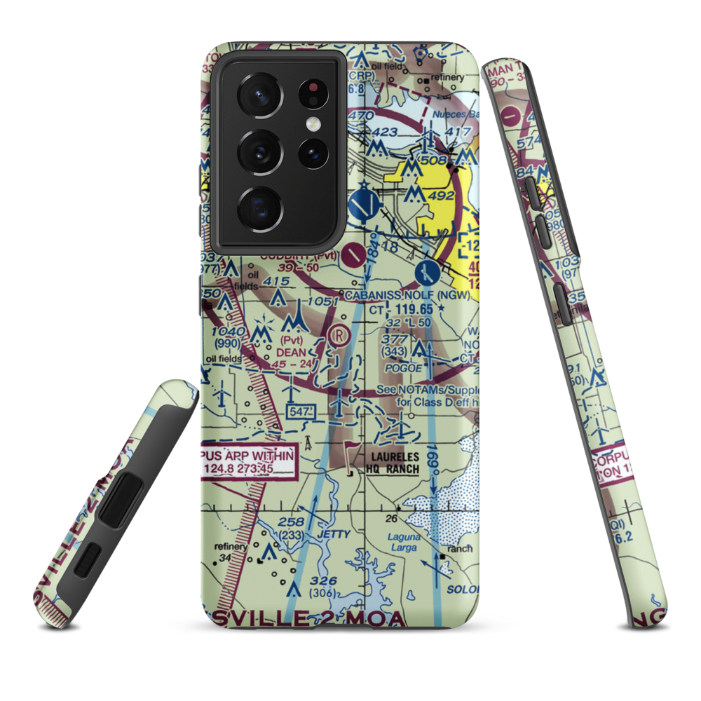 Dean Airport (69TA) VFR Sectional Samsung Phone Case Samsung Galaxy S21 Ultra model shown