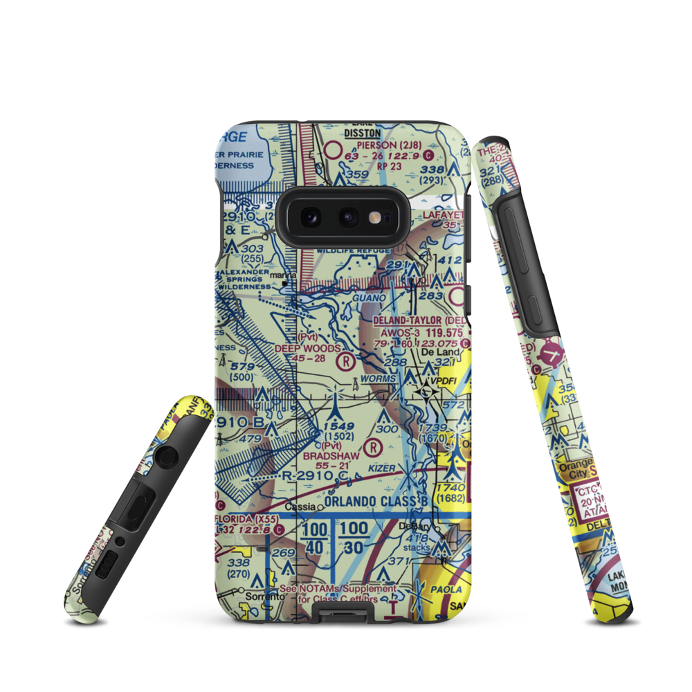 Deep Woods Ranch Airport (FD86) VFR Sectional Samsung Phone Case Samsung Galaxy S10 Plus model shown