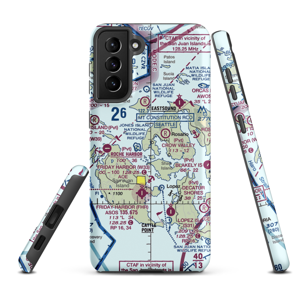 Deer Harbor SPB (DHB) VFR Sectional Samsung Phone Case Samsung Galaxy S21 Plus model shown
