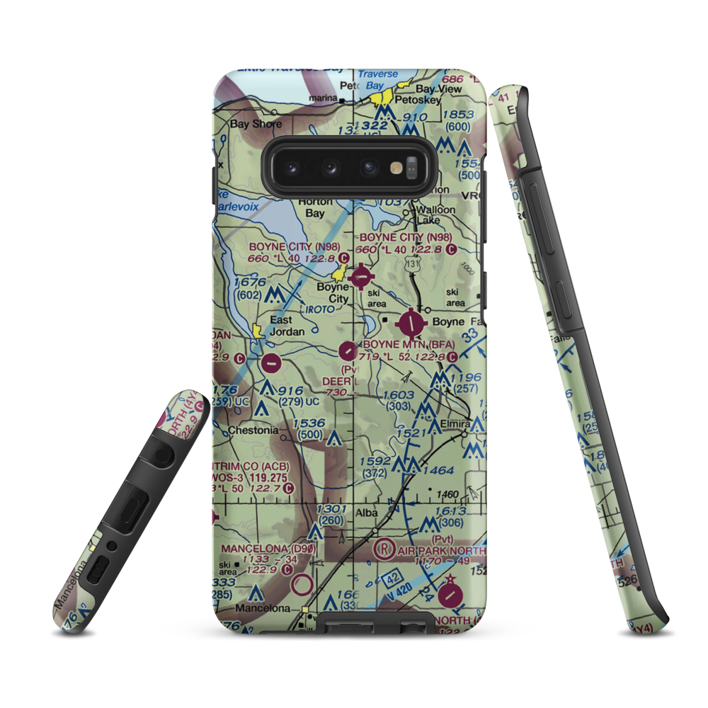 Deer Lake Airpark (MI24) VFR Sectional Samsung Phone Case Samsung Galaxy S10 Plus model shown