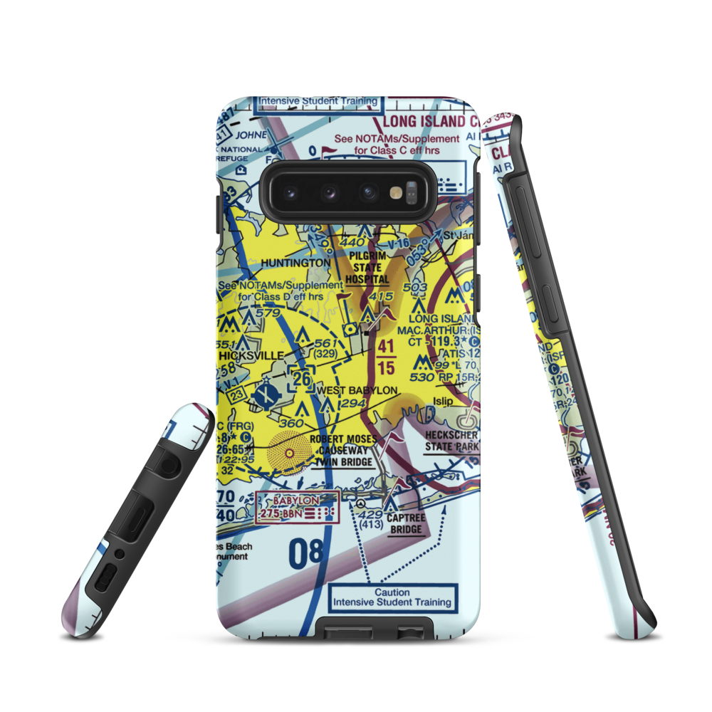 Deer Park Airport (DPK) VFR Sectional Samsung Phone Case Samsung Galaxy S10 model shown