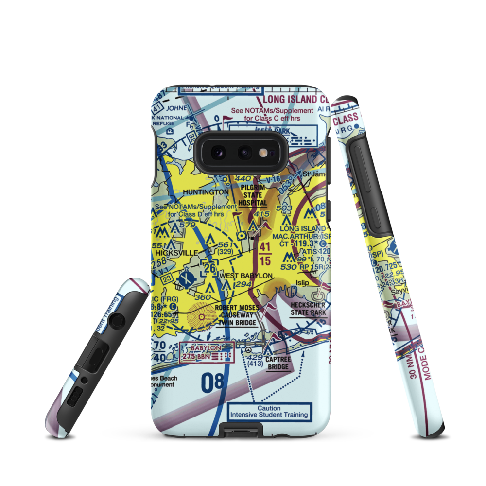 Deer Park Airport (DPK) VFR Sectional Samsung Phone Case Samsung Galaxy S10e model shown