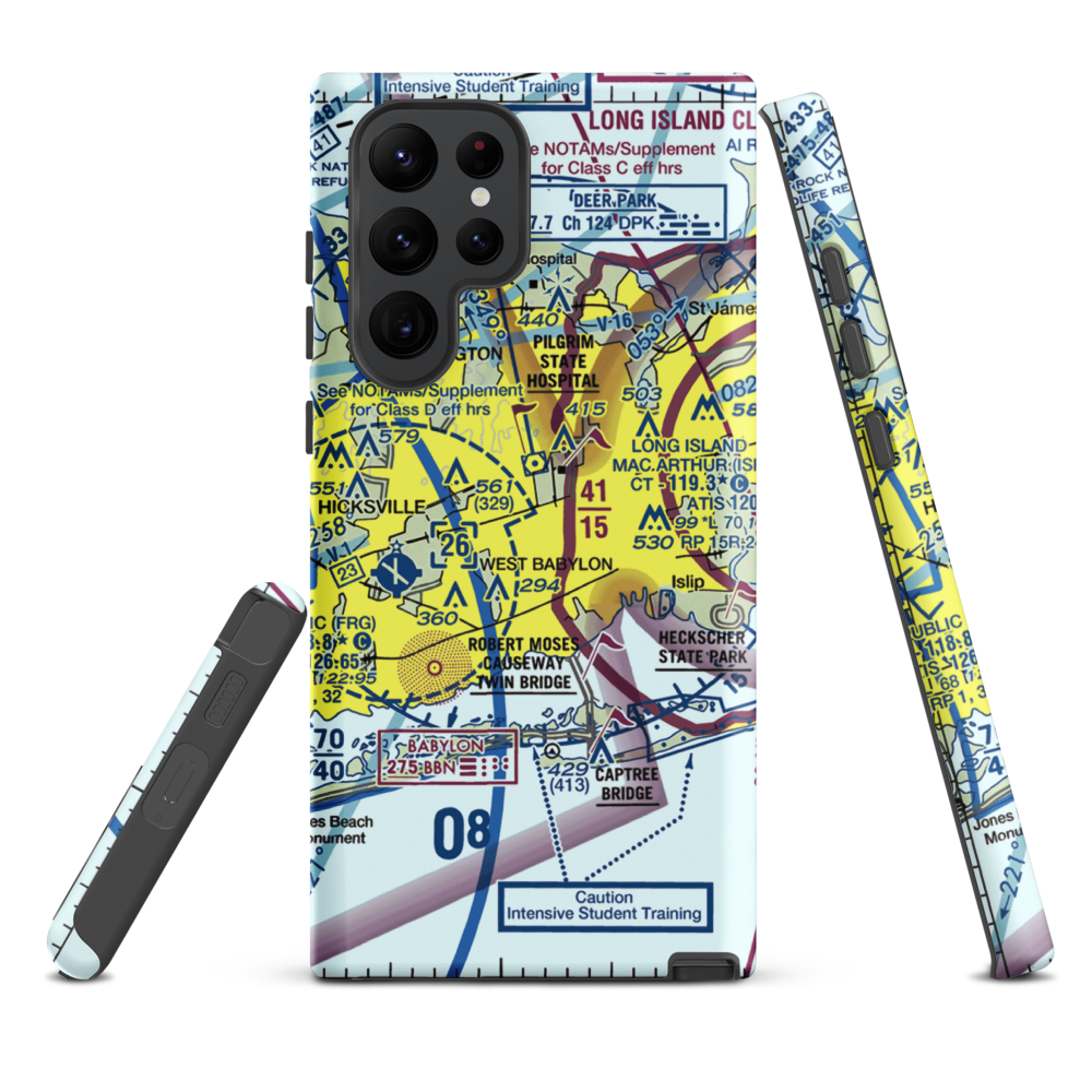 Deer Park Airport (DPK) VFR Sectional Samsung Phone Case Samsung Galaxy S22 Ultra model shown