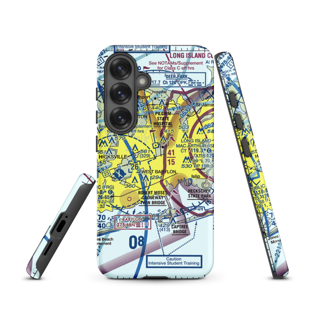 Deer Park Airport (DPK) VFR Sectional Samsung Phone Case Samsung Galaxy S25 model shown