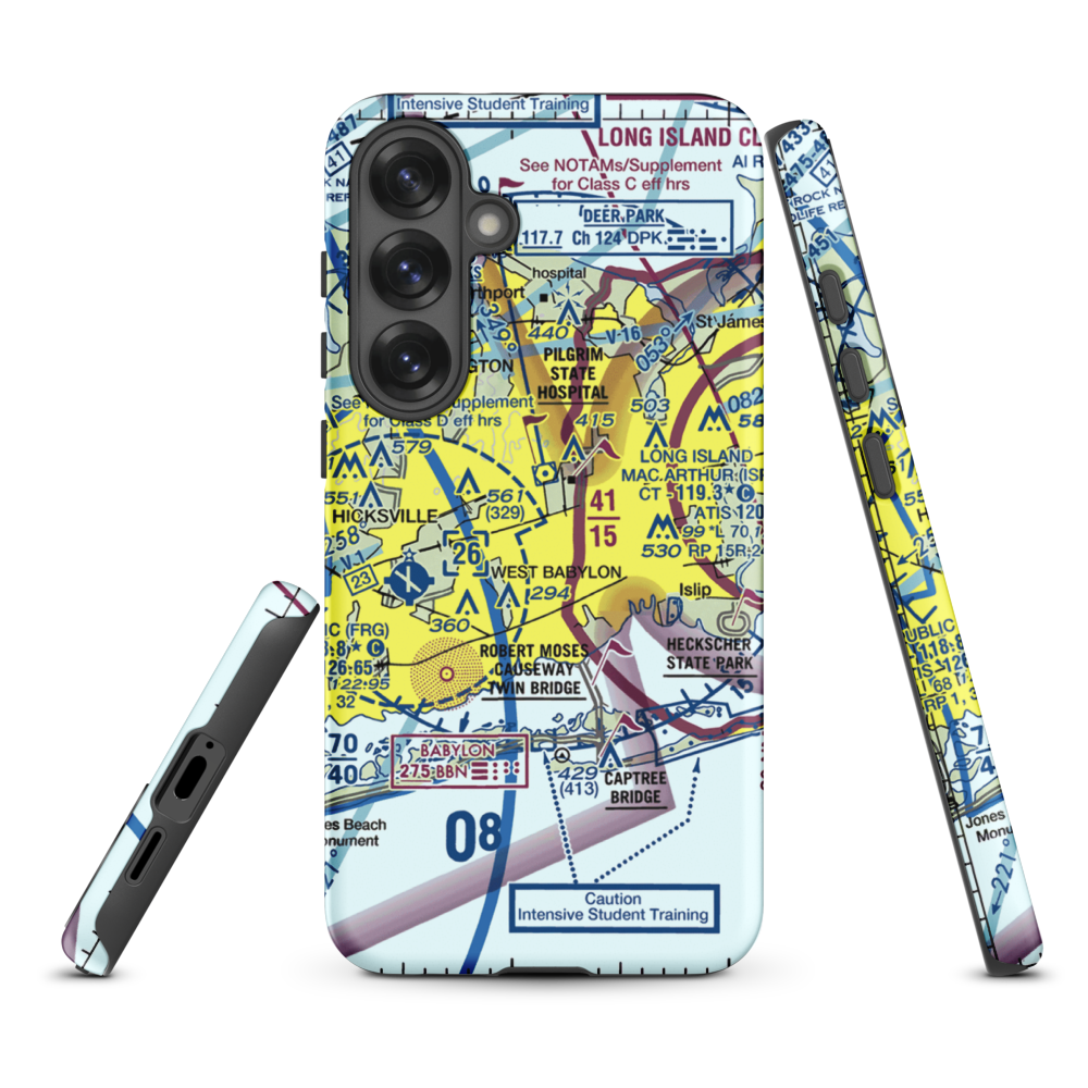 Deer Park Airport (DPK) VFR Sectional Samsung Phone Case Samsung Galaxy S25 Plus model shown