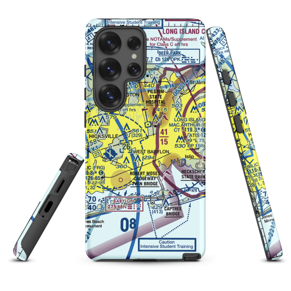 Deer Park Airport (DPK) VFR Sectional Samsung Phone Case Samsung Galaxy S25 Ultra model shown