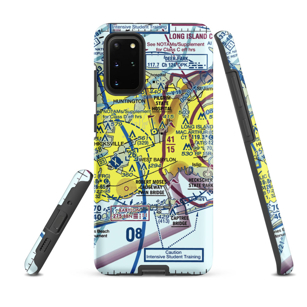 Deer Park Airport (DPK) VFR Sectional Samsung Phone Case Samsung Galaxy S20 Plus model shown