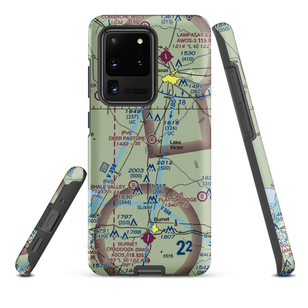 Deer Pasture Airport (69TE) VFR Sectional Samsung Phone Case Samsung Galaxy S20 Ultra model shown