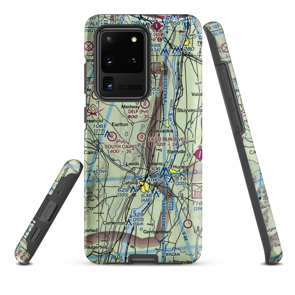 Deer Run Airport (NY74) VFR Sectional Samsung Phone Case Samsung Galaxy S20 Ultra model shown