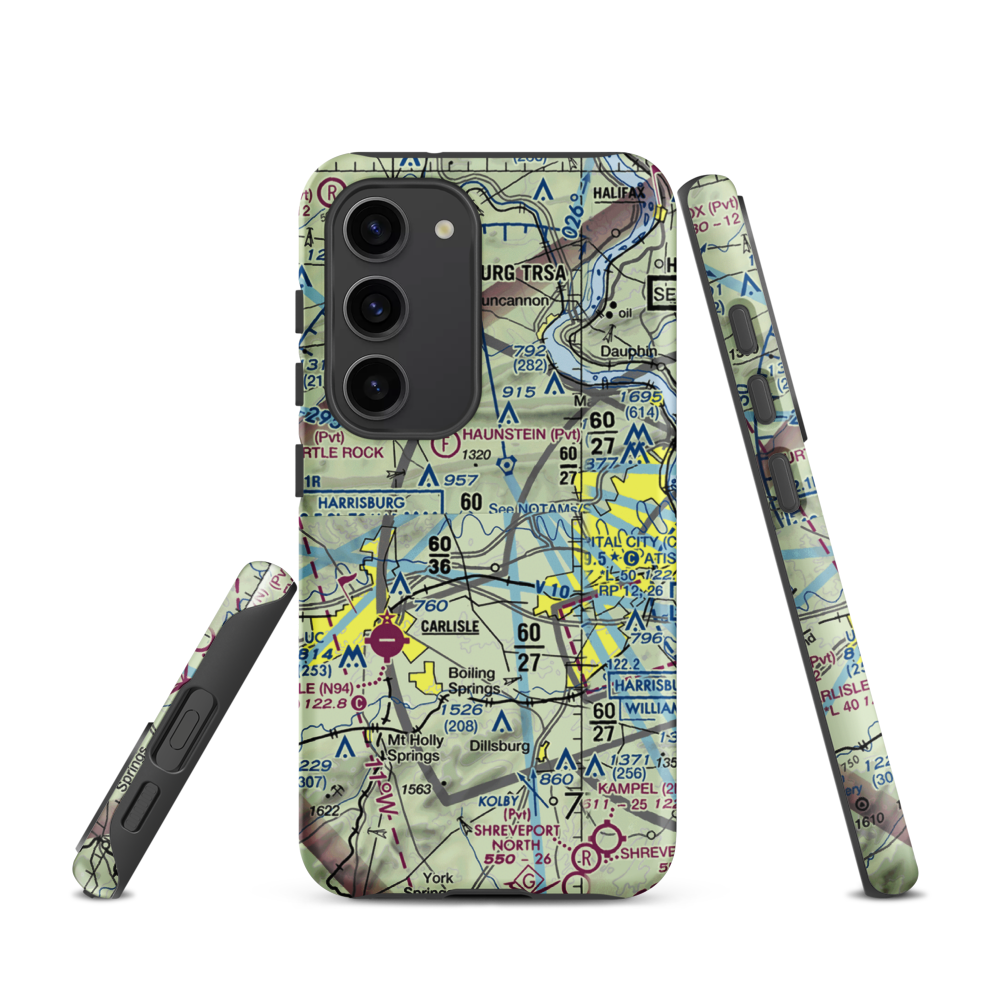 Deitch Airport (41PA) VFR Sectional Samsung Phone Case Samsung Galaxy S23 model shown