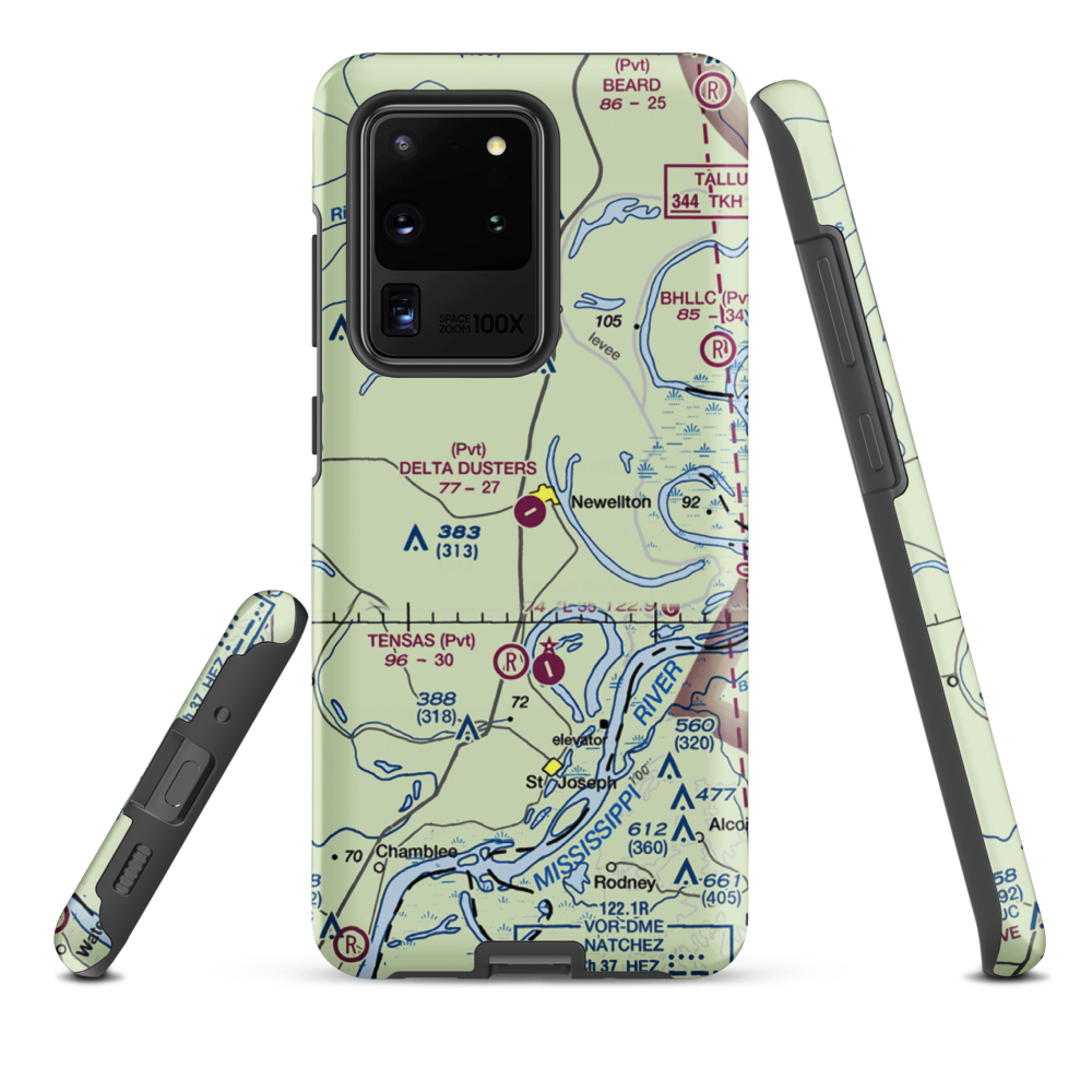 Delta Dusters, LLC Airport (LS83) VFR Sectional Samsung Phone Case Samsung Galaxy S20 Ultra model shown