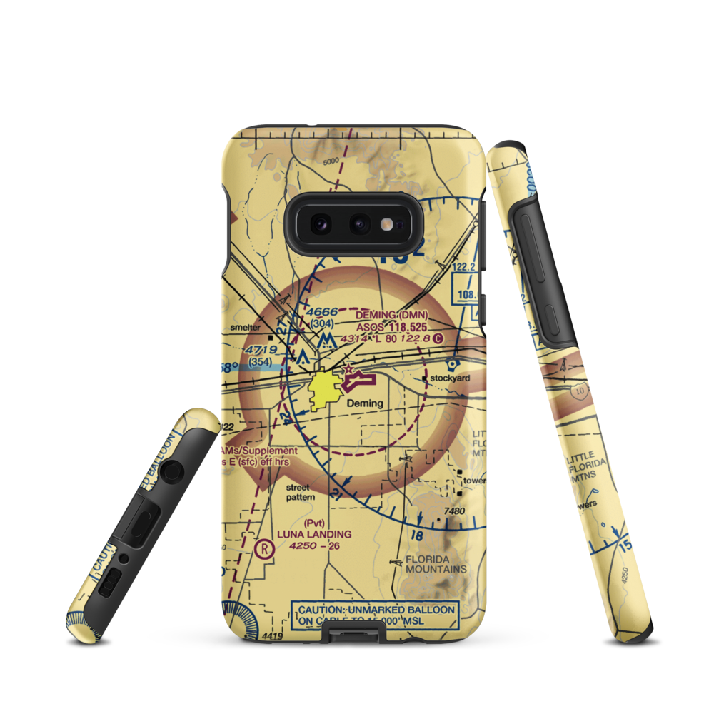 Deming Municipal Airport (DMN) VFR Sectional Samsung Phone Case Samsung Galaxy S10e model shown