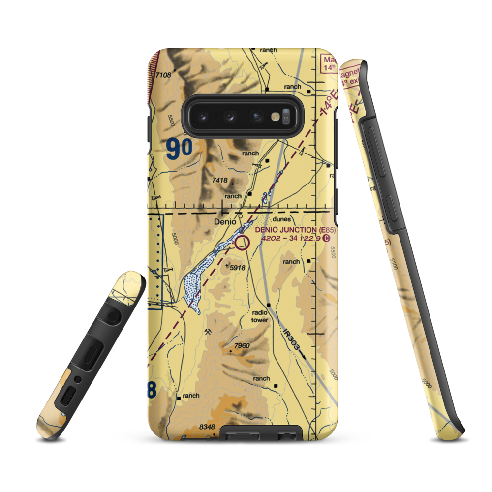 Denio Junction Airport (E85) VFR Sectional Samsung Phone Case Samsung Galaxy S10 Plus model shown