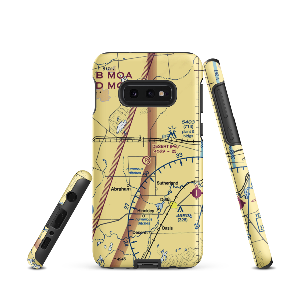 Desert Aviation Airport (UT49) VFR Sectional Samsung Phone Case Samsung Galaxy S10 Plus model shown