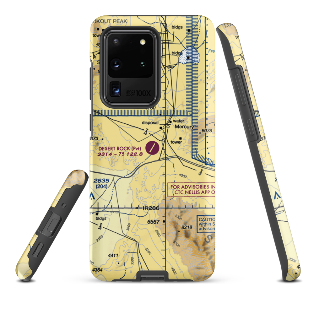 Desert Rock Airport (NV65) VFR Sectional Samsung Phone Case Samsung Galaxy S20 Ultra model shown