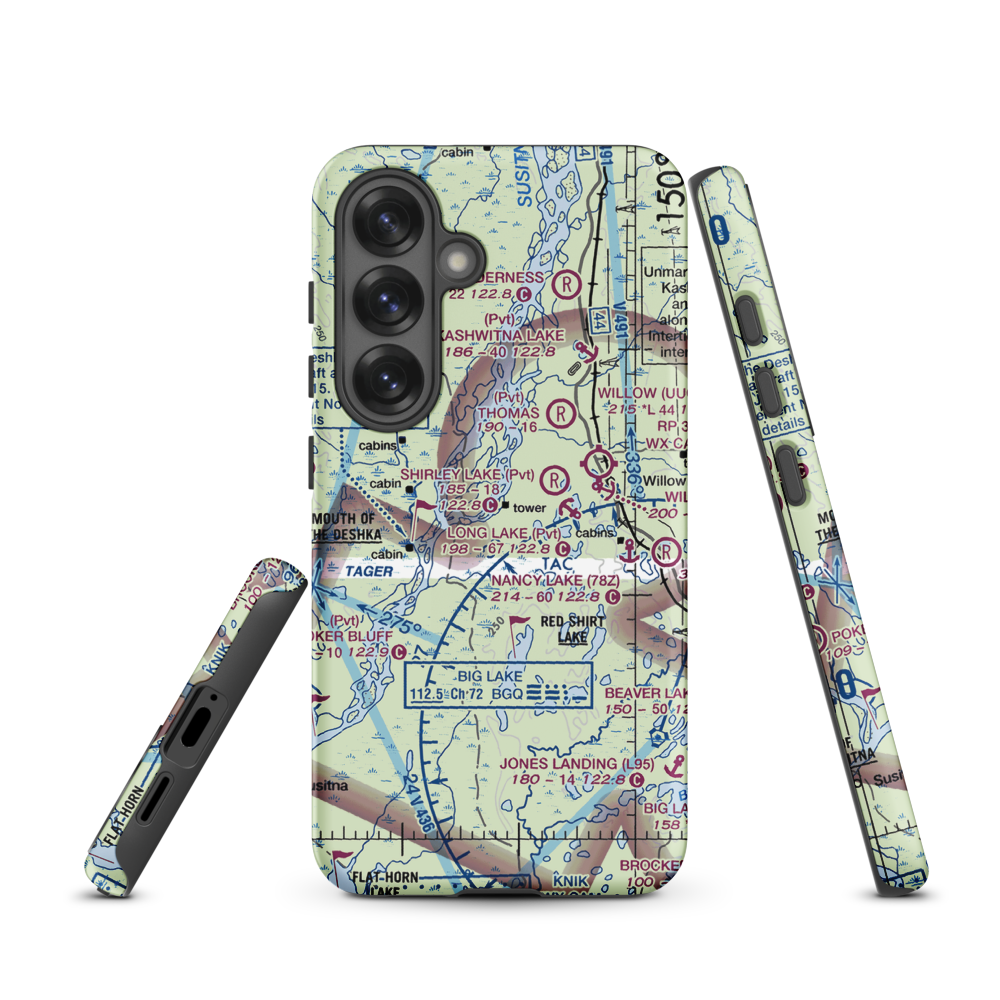 Deshka Landing Airport (3AK1) VFR Sectional Samsung Phone Case Samsung Galaxy S25 model shown