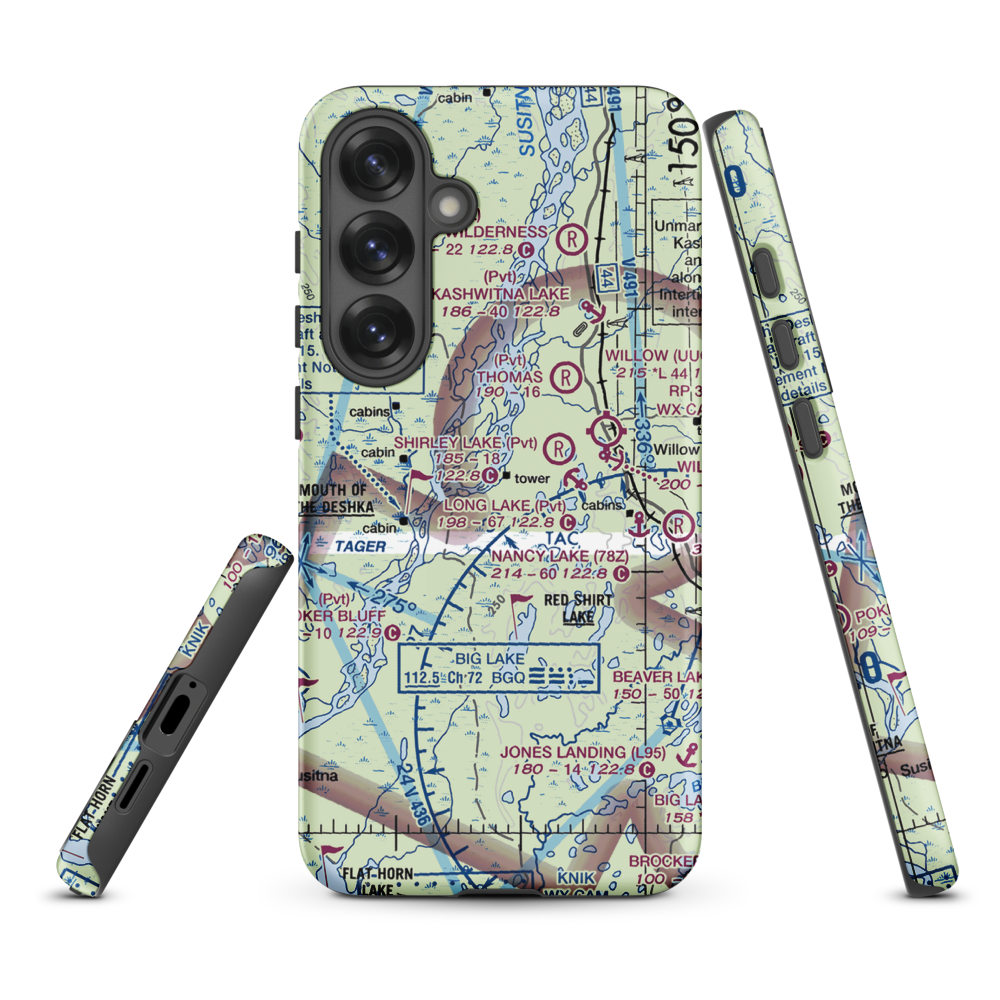 Deshka Landing Airport (3AK1) VFR Sectional Samsung Phone Case Samsung Galaxy S25 Plus model shown