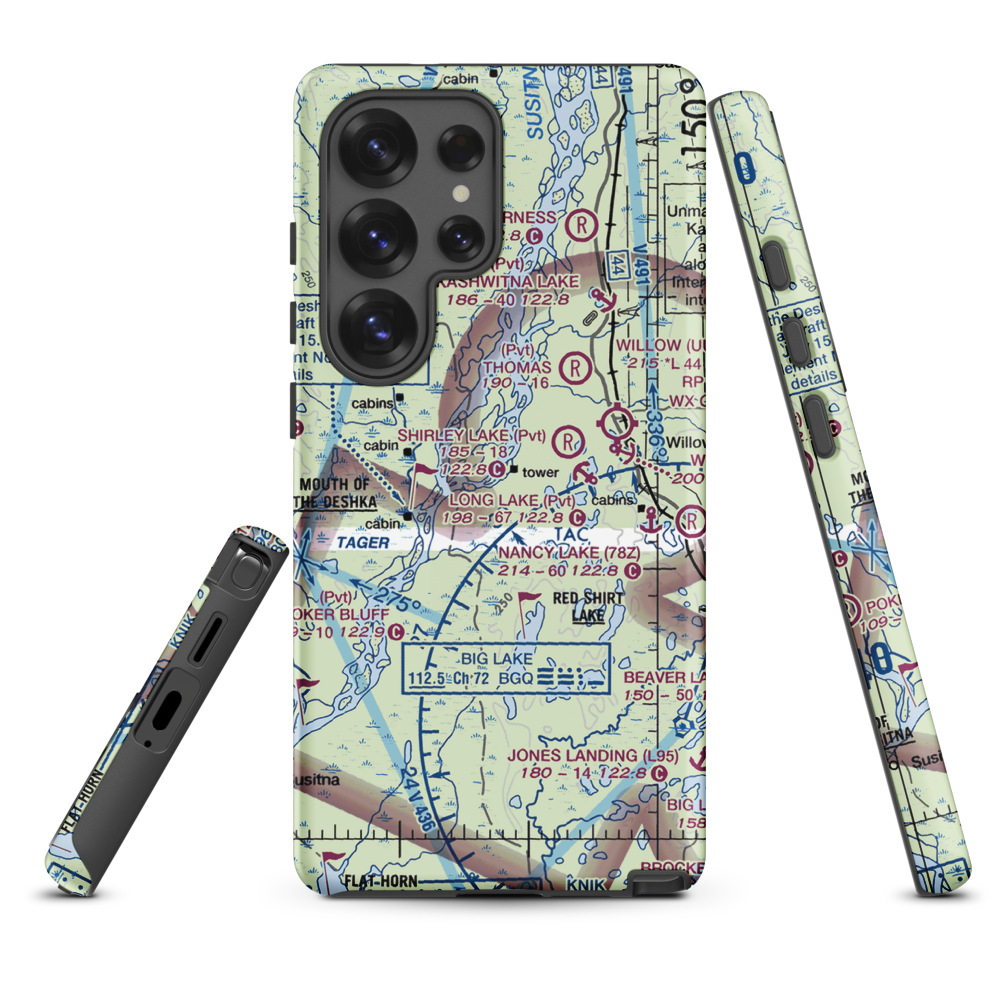 Deshka Landing Airport (3AK1) VFR Sectional Samsung Phone Case Samsung Galaxy S25 Ultra model shown