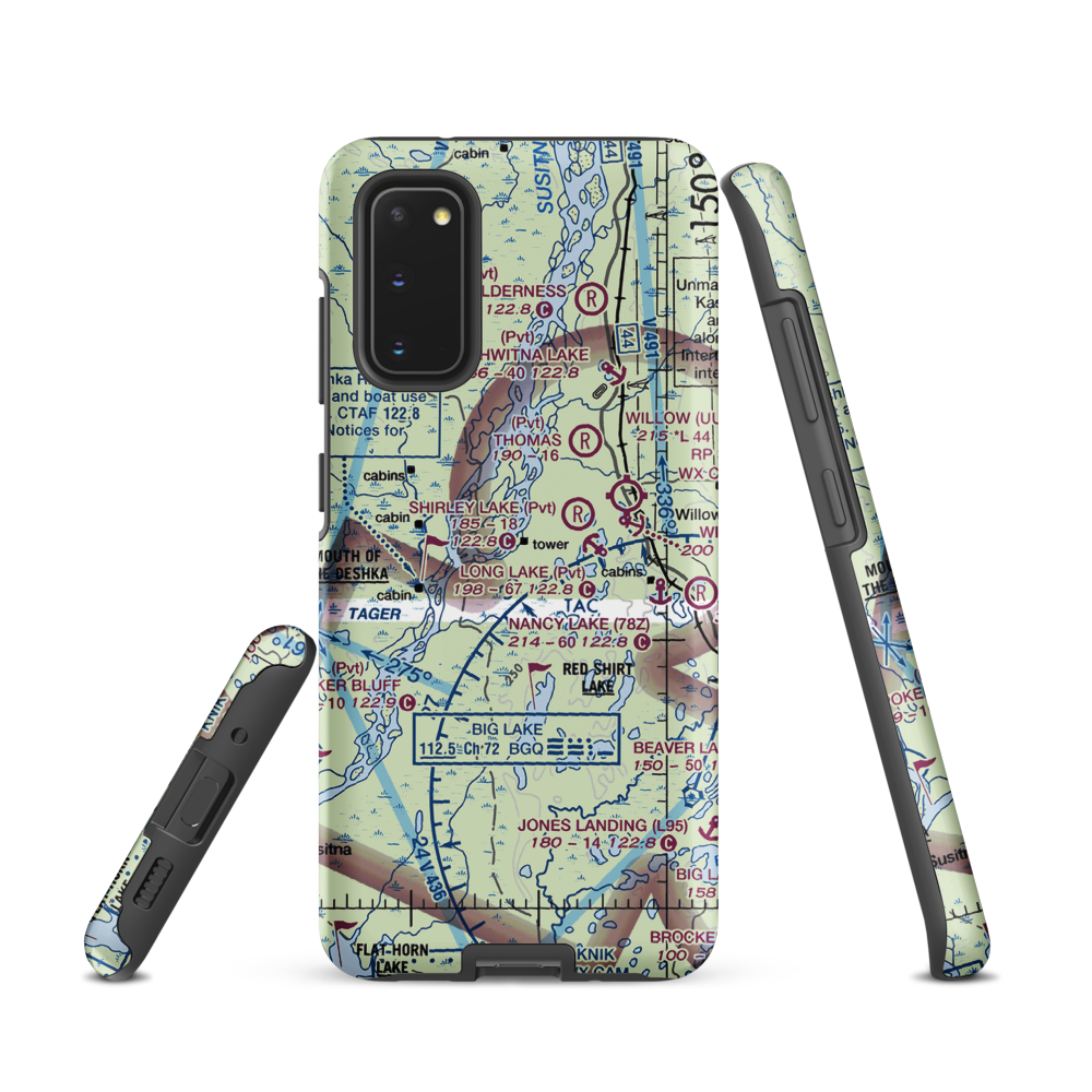 Deshka Landing Airport (3AK1) VFR Sectional Samsung Phone Case Samsung Galaxy S20 model shown