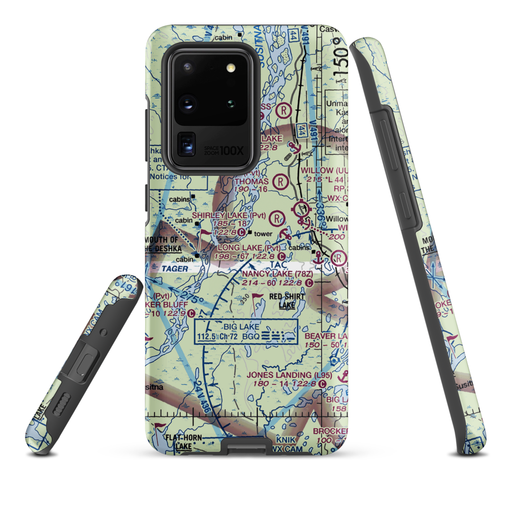 Deshka Landing Airport (3AK1) VFR Sectional Samsung Phone Case Samsung Galaxy S20 Ultra model shown