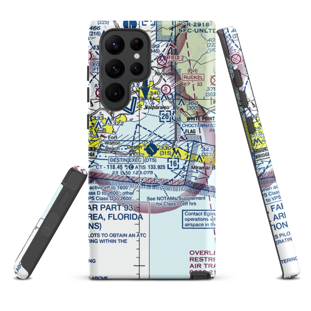 Destin Executive Airport (DTS) VFR Sectional Samsung Phone Case Samsung Galaxy S22 Ultra model shown