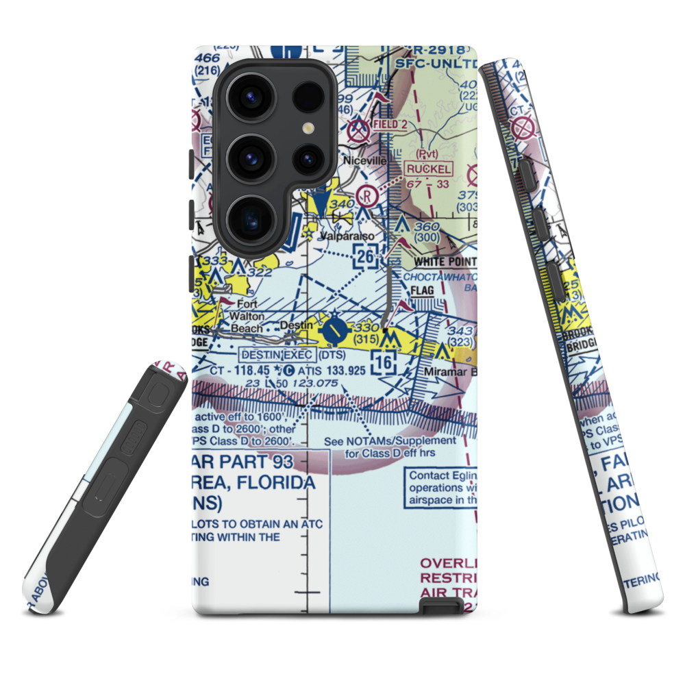 Destin Executive Airport (DTS) VFR Sectional Samsung Phone Case Samsung Galaxy S23 Ultra model shown