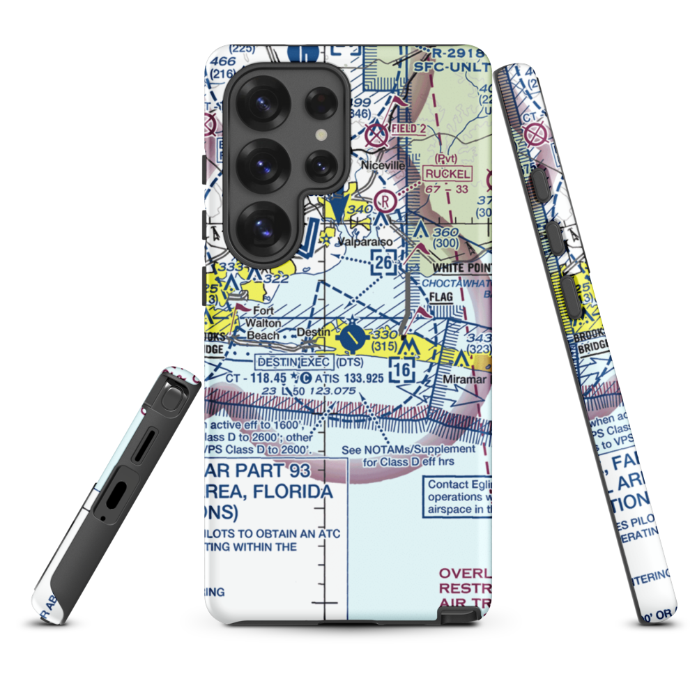 Destin Executive Airport (DTS) VFR Sectional Samsung Phone Case Samsung Galaxy S25 Ultra model shown