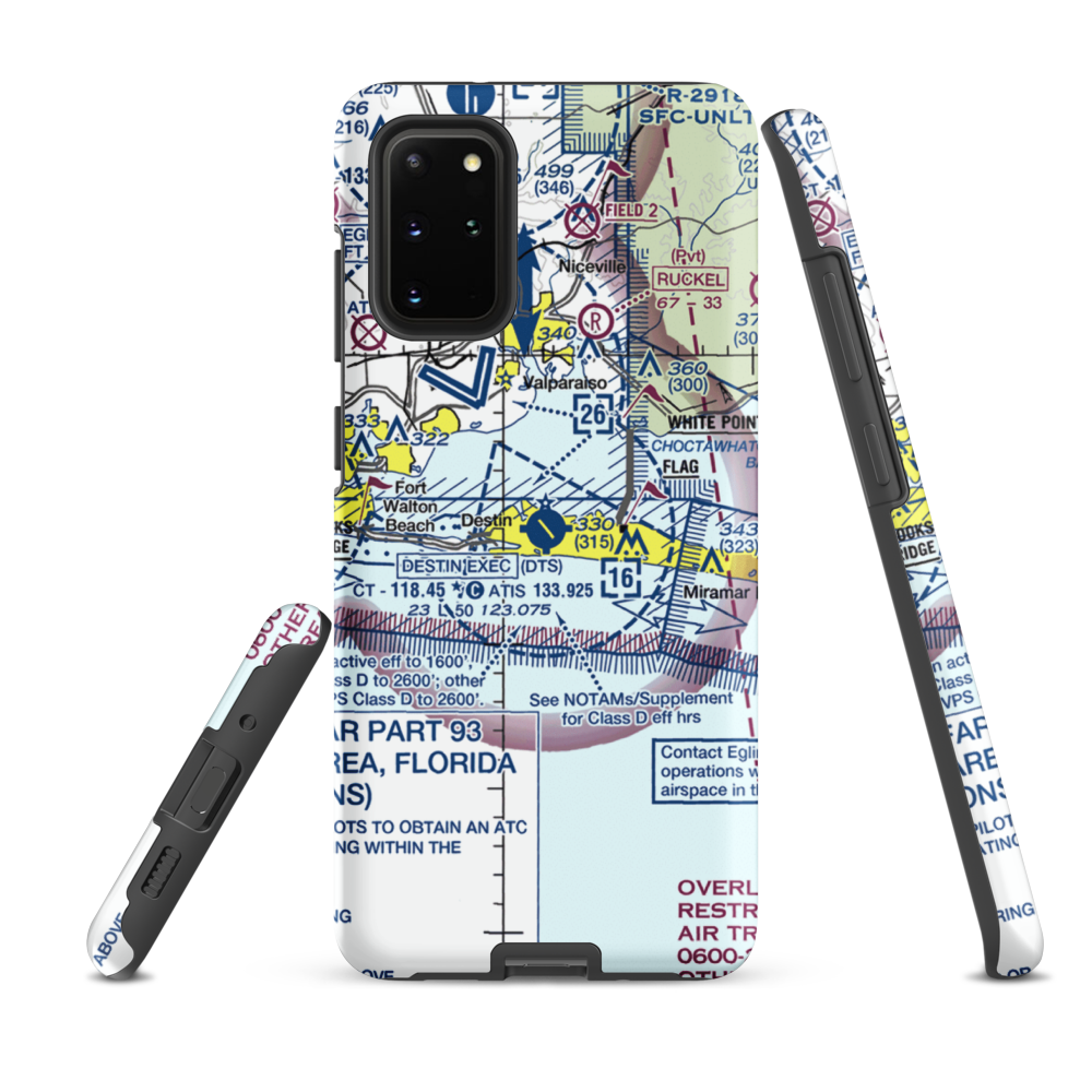 Destin Executive Airport (DTS) VFR Sectional Samsung Phone Case Samsung Galaxy S20 Plus model shown