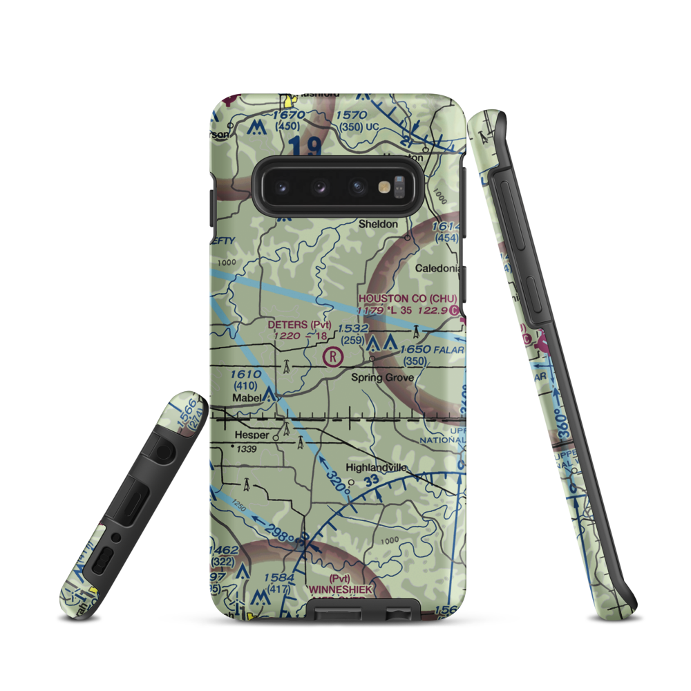 Deters Farms Airport (MY10) VFR Sectional Samsung Phone Case Samsung Galaxy S10 model shown