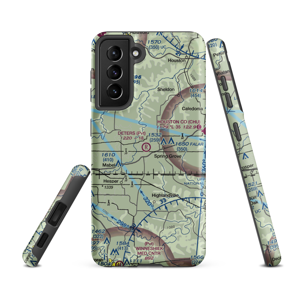 Deters Farms Airport (MY10) VFR Sectional Samsung Phone Case Samsung Galaxy S21 FE model shown