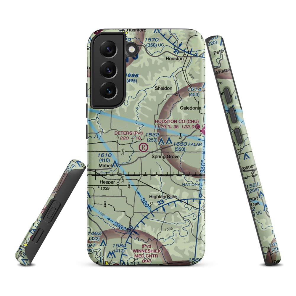 Deters Farms Airport (MY10) VFR Sectional Samsung Phone Case Samsung Galaxy S22 Plus model shown