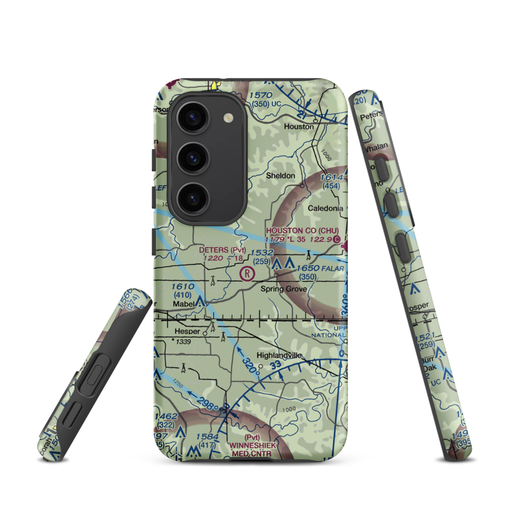 Deters Farms Airport (MY10) VFR Sectional Samsung Phone Case Samsung Galaxy S23 model shown
