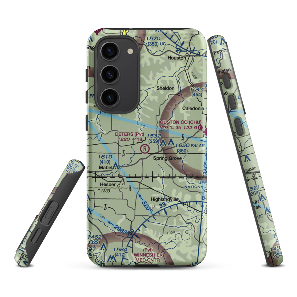 Deters Farms Airport (MY10) VFR Sectional Samsung Phone Case Samsung Galaxy S23 Plus model shown