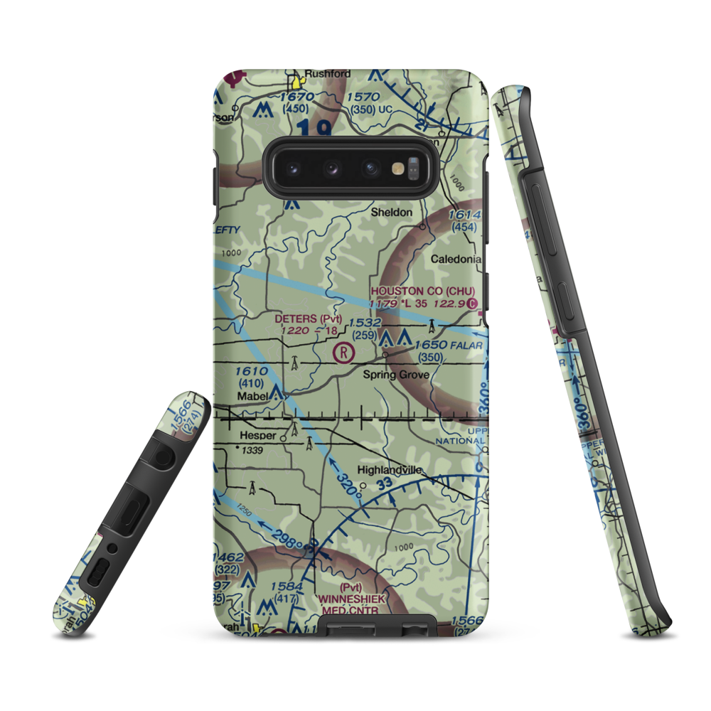 Deters Farms Airport (MY10) VFR Sectional Samsung Phone Case Samsung Galaxy S10e model shown