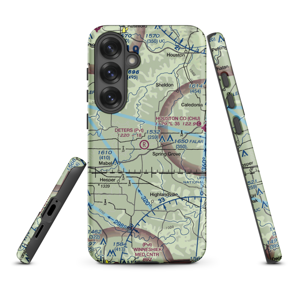 Deters Farms Airport (MY10) VFR Sectional Samsung Phone Case Samsung Galaxy S25 Plus model shown