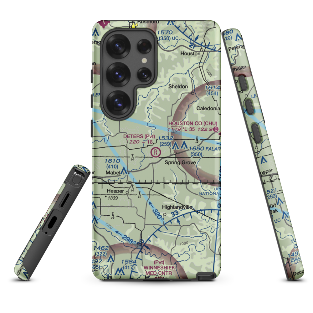 Deters Farms Airport (MY10) VFR Sectional Samsung Phone Case Samsung Galaxy S25 Ultra model shown