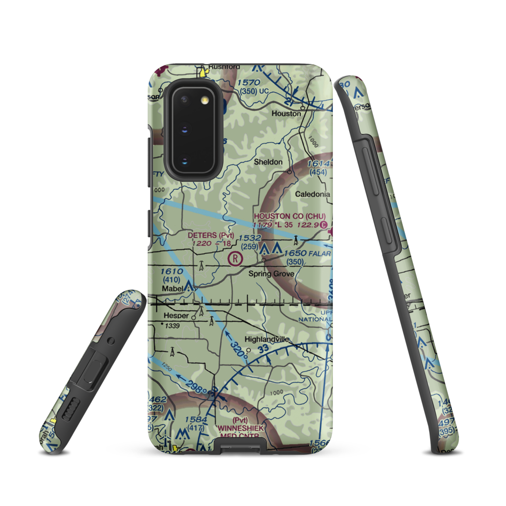 Deters Farms Airport (MY10) VFR Sectional Samsung Phone Case Samsung Galaxy S20 model shown