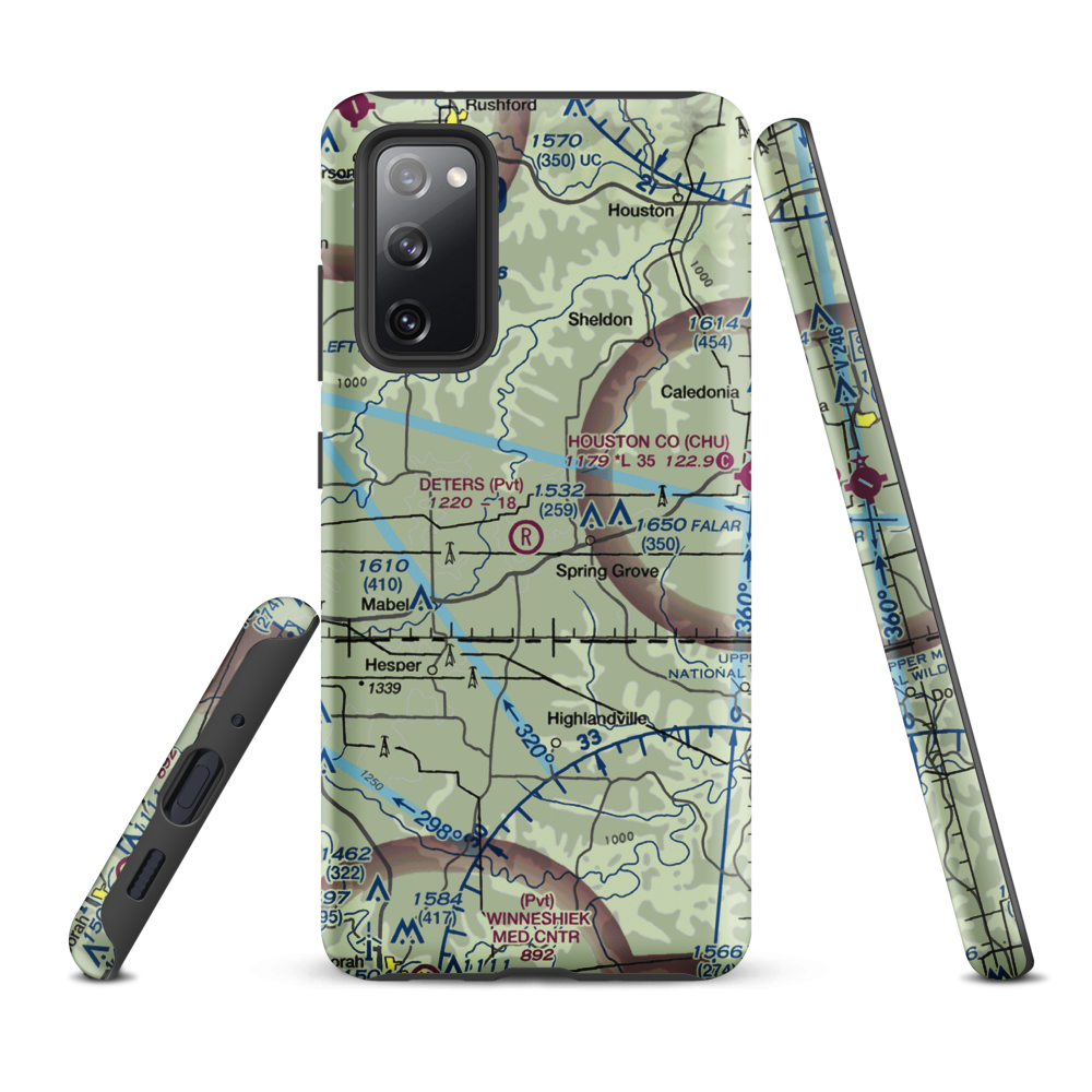 Deters Farms Airport (MY10) VFR Sectional Samsung Phone Case Samsung Galaxy S20 FE model shown