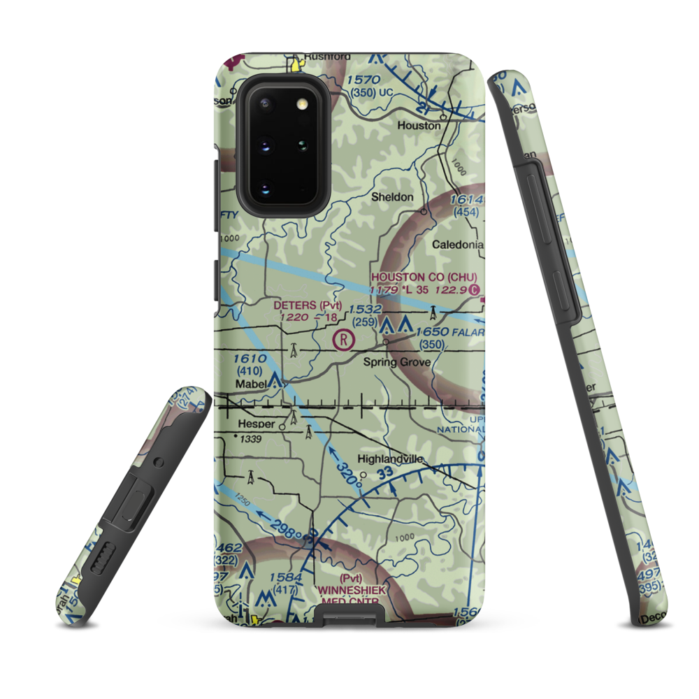 Deters Farms Airport (MY10) VFR Sectional Samsung Phone Case Samsung Galaxy S20 Plus model shown