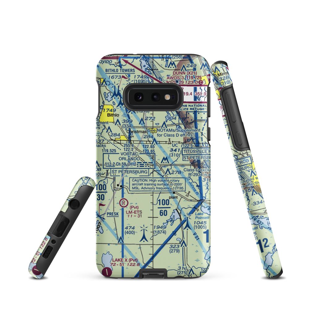 Devils Garden Strip (FA18) VFR Sectional Samsung Phone Case Samsung Galaxy S10e model shown