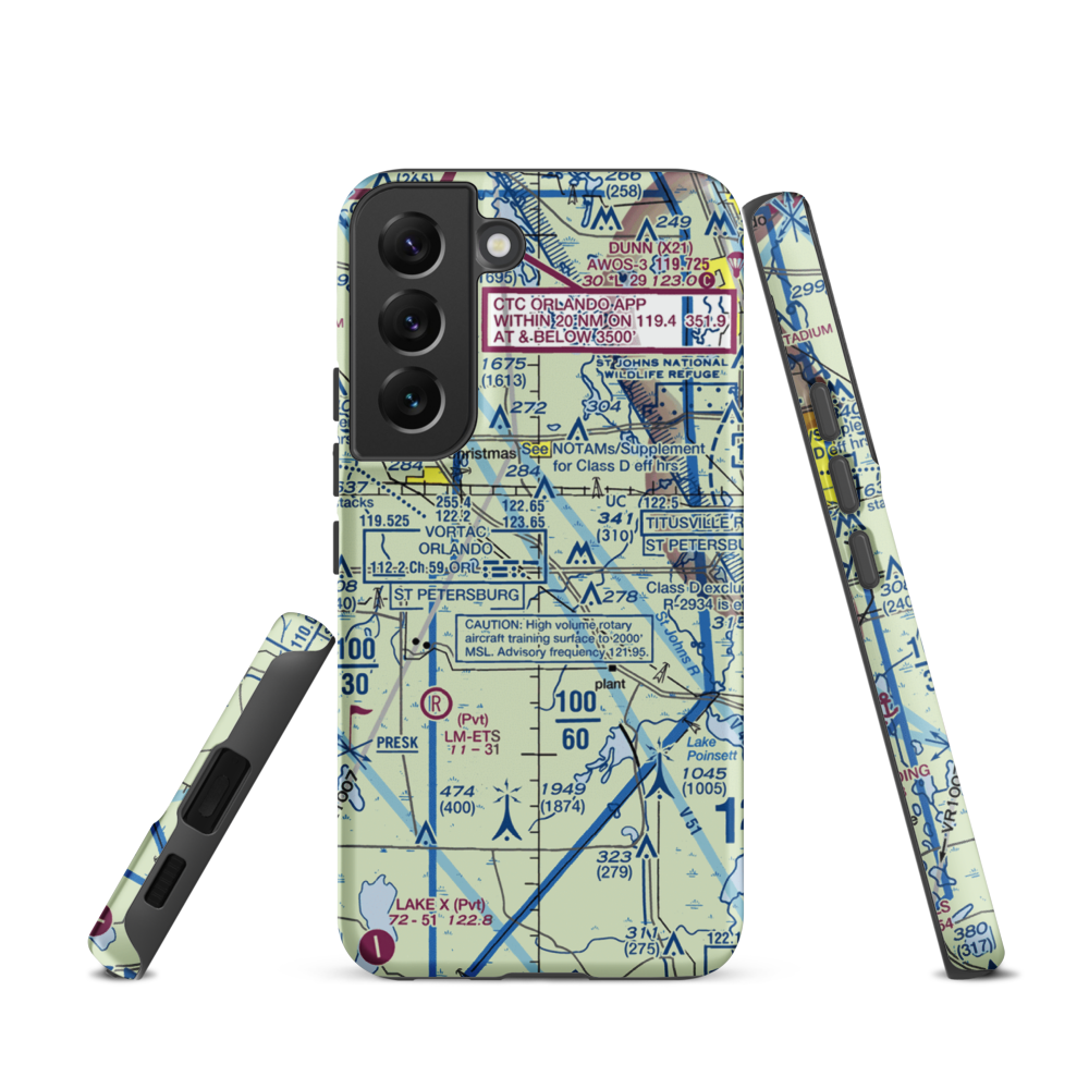 Devils Garden Strip (FA18) VFR Sectional Samsung Phone Case Samsung Galaxy S22 model shown