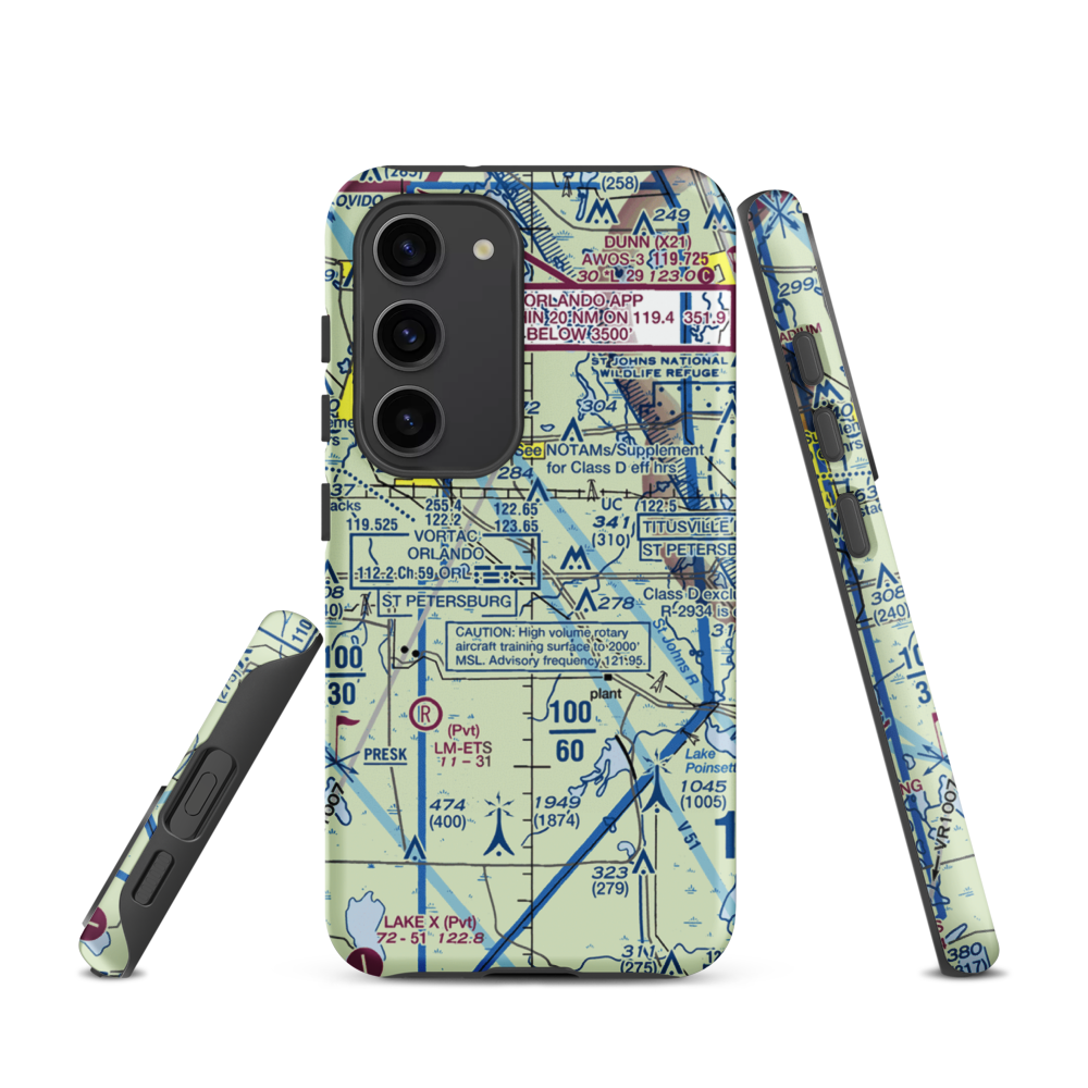 Devils Garden Strip (FA18) VFR Sectional Samsung Phone Case Samsung Galaxy S23 model shown