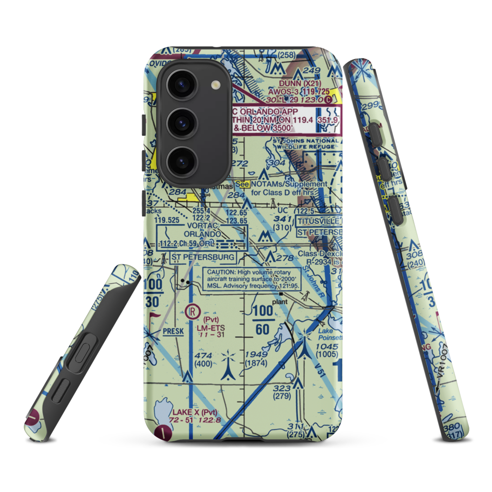 Devils Garden Strip (FA18) VFR Sectional Samsung Phone Case Samsung Galaxy S23 Plus model shown
