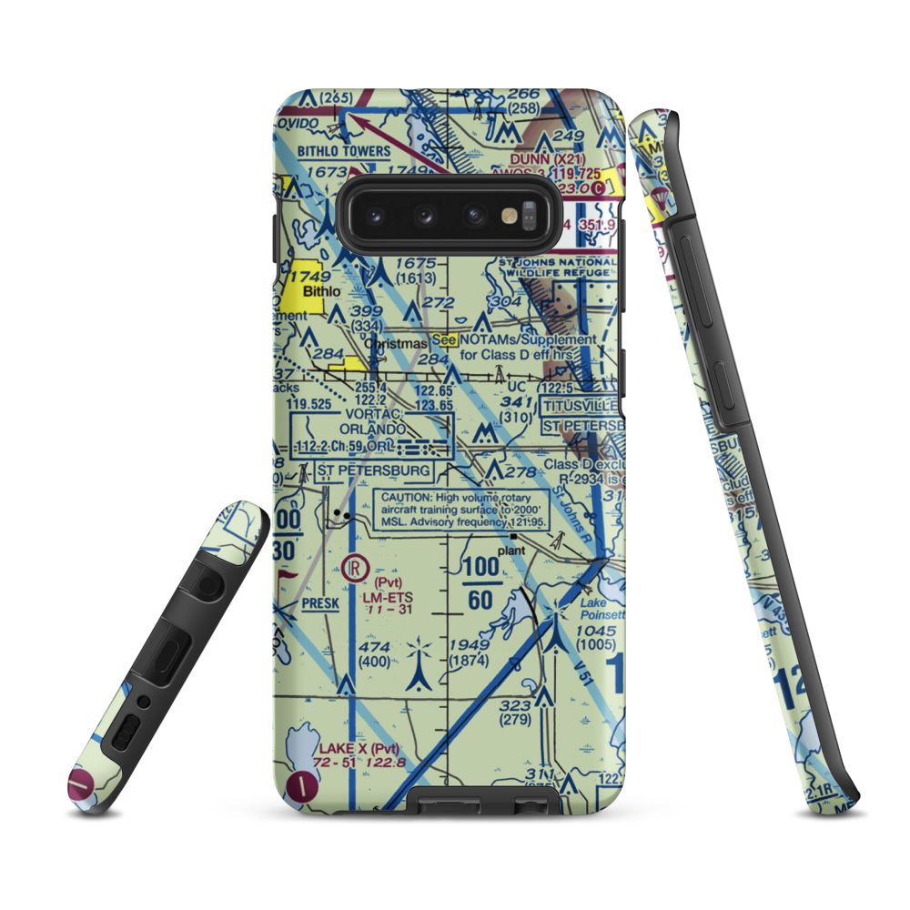 Devils Garden Strip (FA18) VFR Sectional Samsung Phone Case Samsung Galaxy S10 Plus model shown