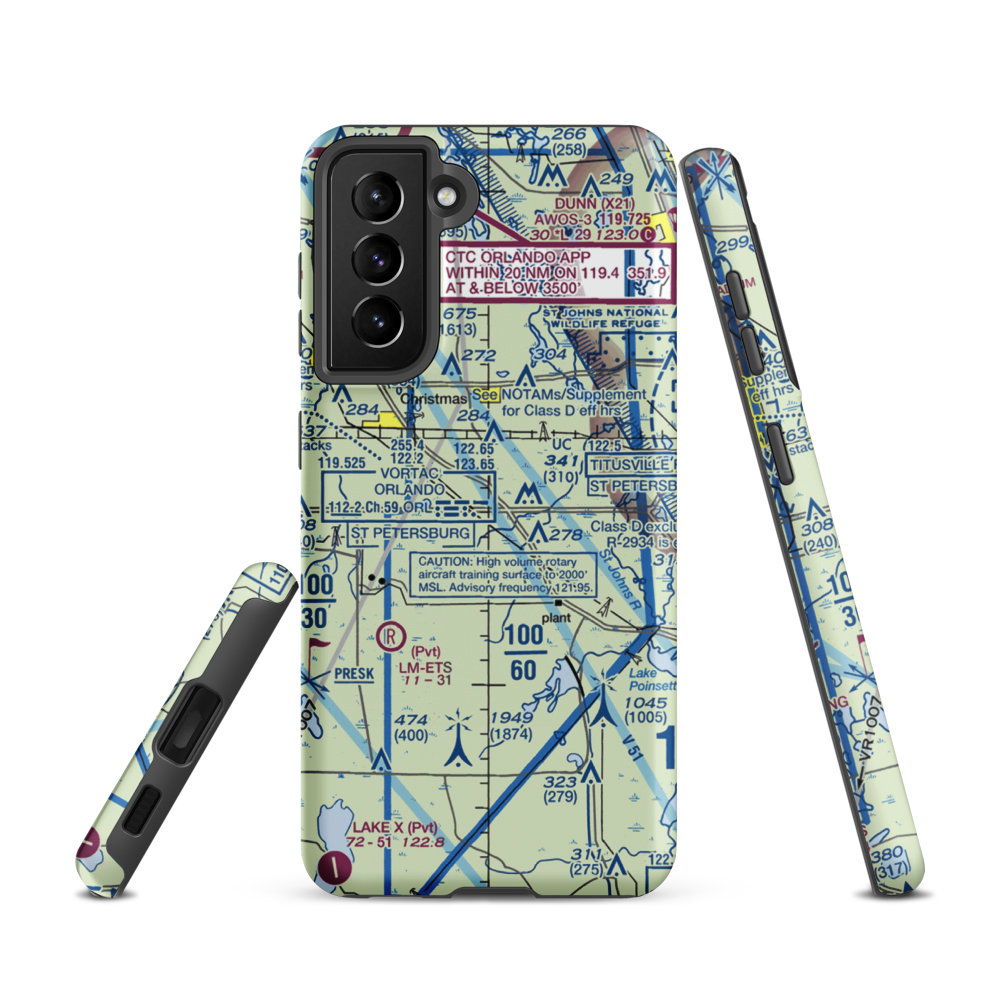 Devils Garden Strip (FA18) VFR Sectional Samsung Phone Case Samsung Galaxy S21 model shown