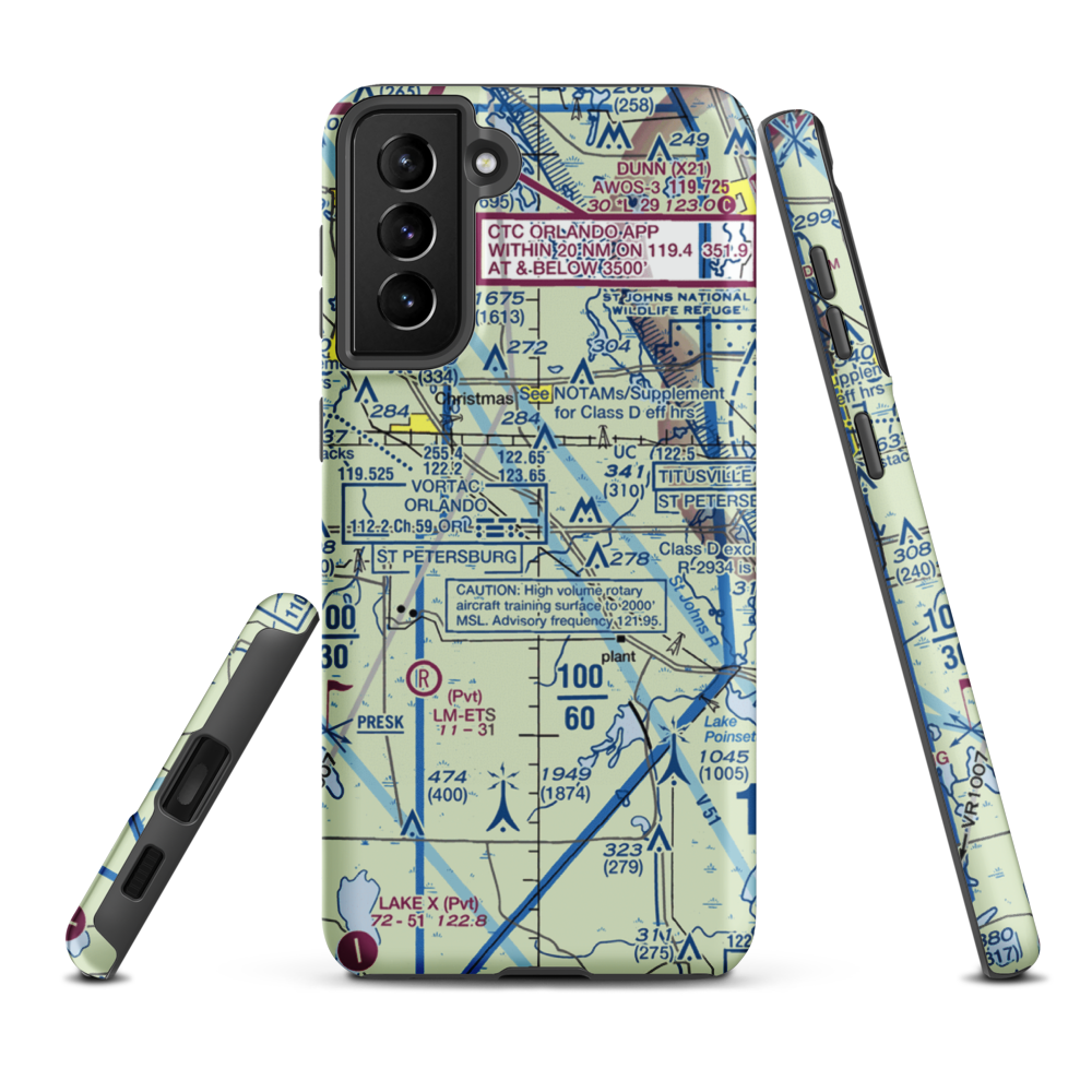 Devils Garden Strip (FA18) VFR Sectional Samsung Phone Case Samsung Galaxy S21 Plus model shown