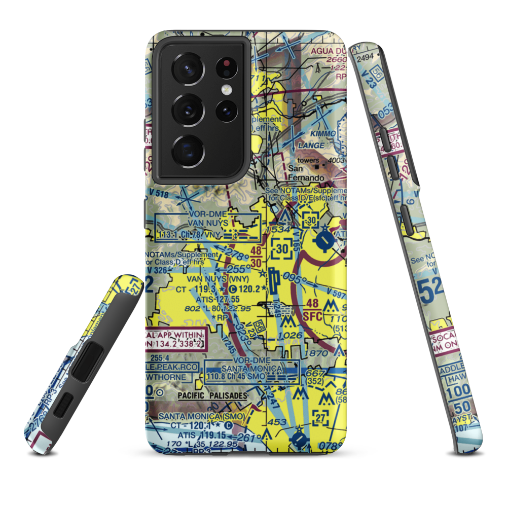 Devonshire Area Heliport (14L) VFR Sectional Samsung Phone Case Samsung Galaxy S21 Ultra model shown