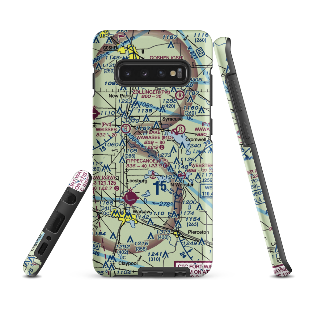 Dewart Lake Seaplane Base (99D) VFR Sectional Samsung Phone Case Samsung Galaxy S10 Plus model shown